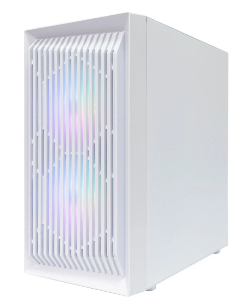 Корпус mATX Б_БП 1STPLAYER BLACK.SIR BS-2 ARGB White (USB3.0, Audio, 3x120mm ARGB,белый)[BS-2-WH-3F7-W]