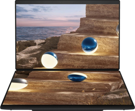 Ноутбук ASUS Zenbook Duo UX8407AA-SN279X Intel Core Ultra 9 386H/LPDDR5X 32GB 1TB/Intel Arc Graphics /14" 3K (2880 x 1800) OLED 16:10 TOUCH,WiFi 7+BT 5.4/ WIN11 PRO/1.65 kg/Moher Gray/Stylus+Sleeve