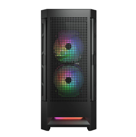 Корпус ATX Б_БП  Cougar Airface RGB Black (USB, Audio, 2x140mm, 1x120mm ARGB Fan Hub,черный) [Airfac