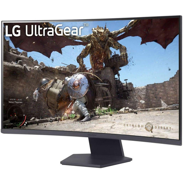 Монитор 31.5" LG 32GS60QC-B Black (VA, 2560x1440, HDMI+HDMI+DP, 1 ms, 178°/178°, 300 cd/m, 3000:1, 180Hz, Curved 1000R)