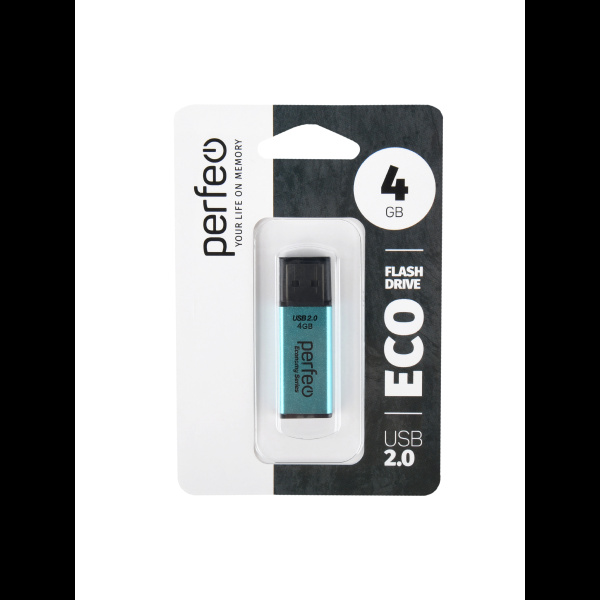 Флеш-накопитель USB2.0 4Gb Perfeo E03 (PF-E03G004ES) зеленый