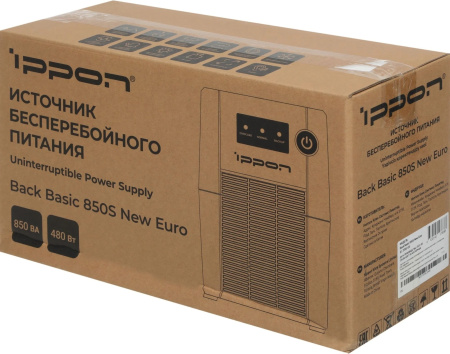 ИБП Ippon Back Basic 850S New Euro 480Вт 850ВА черный