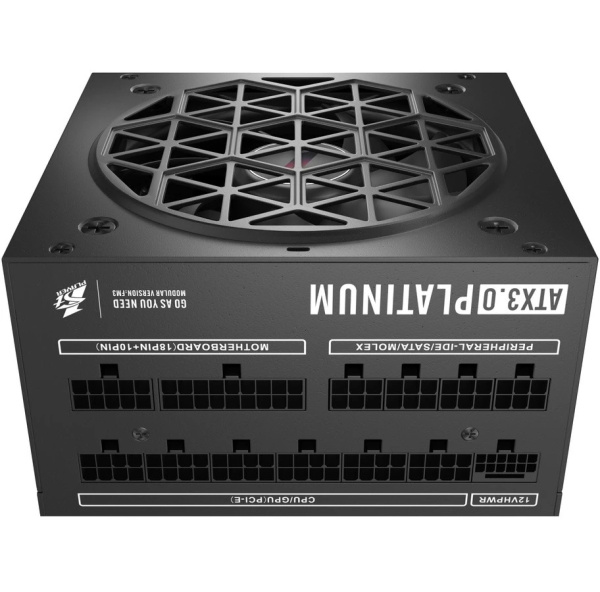 Блок питания 1300Вт 1STPLAYER NGDP Platinum 1300W Black (APFC,120мм,4PCI-E,12VHPWR,12SATA,80+Platinum,модульный)[HA-1300BA3-BK]