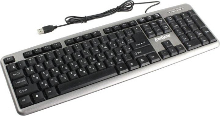 Клавиатура USB Exegate Professional Standard LY-401 мембранная, 104 клавиши, кабель 1.35м, Silver