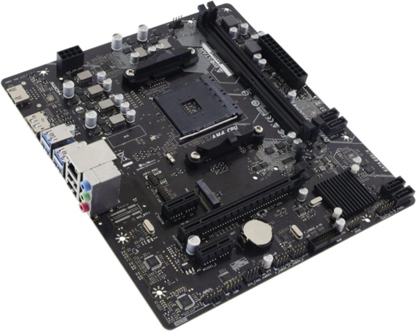 Материнская плата Biostar B550MT Soc-AM4 AMD B550 2xDDR4 mATX AC`97 8ch(7.1) GbLAN RAID+HDMI+DP