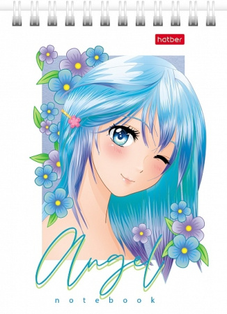 Блокнот Hatber А6 40л. "Ангелы аниме" 40Б6В1гр