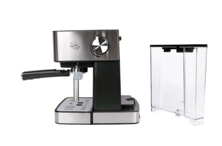 Kофеварка Endever Costa-1065 Silver 850Вт, 1.6л, 20 бар, рожковая, тип кофе: молотый