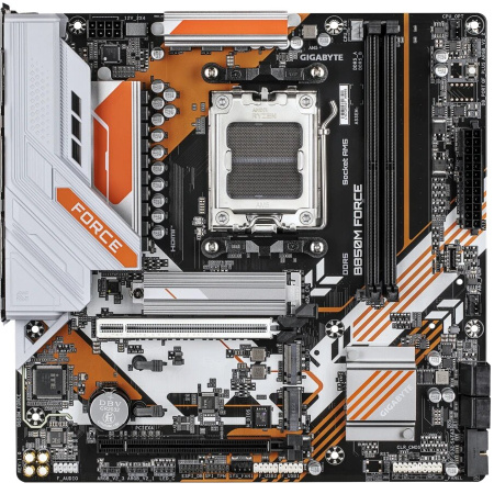 Мат.плата SocAM5 AMD B850 GIGABYTE B850M FORCE (mATX,2DDR5,3M.2,2PCI-E16,HDMI,DP,PC9600)