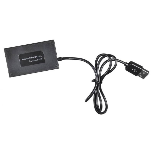 USB_Хаб 4xUSB_2.0 Buro BU-HUB4-U2.0 черный