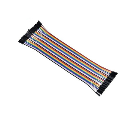 Провода для макетных плат Dupont мама-мама, шаг 2.54мм, 20см, 40штук