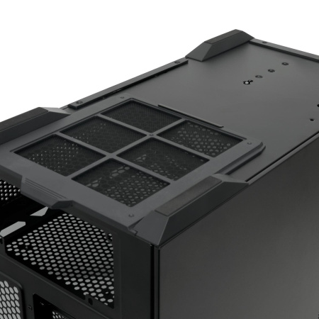 Корпус без блока питания/ Case HSPD F711, Panoramic Full Tower, Black, TG, 0.7 SPCC, 4x120mm ARGB (FN027) ATX, mATX, mITX 190/420/280mm 2x2.5", 2x3.5", 7xPCI 1xUSB-A 3.0, 1xUSB-C 445x235x475mm