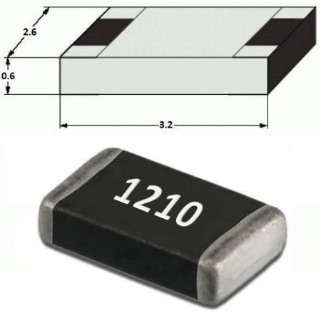 Резистор SMD 1210    3ком, 5%