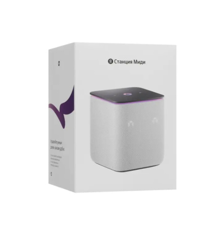 Умная колонка Яндекс Станция Миди с Zigbee 24Вт YNDX-00054 серый