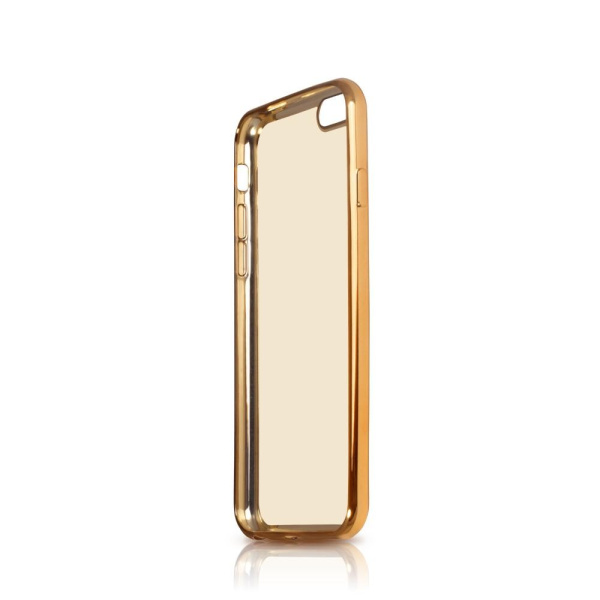 Чехол силиконовый для iPhone 7 Plus/8 Plus DF iCase-09 Gold, с рамкой