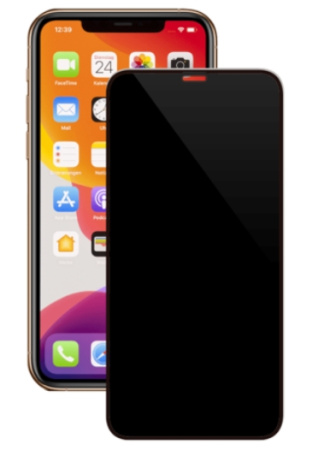 Защитное стекло для iPhone XS Max/11 Pro Max 3D Privacy Full Glue 0.3 мм, Deppa (62598) Черная рамка