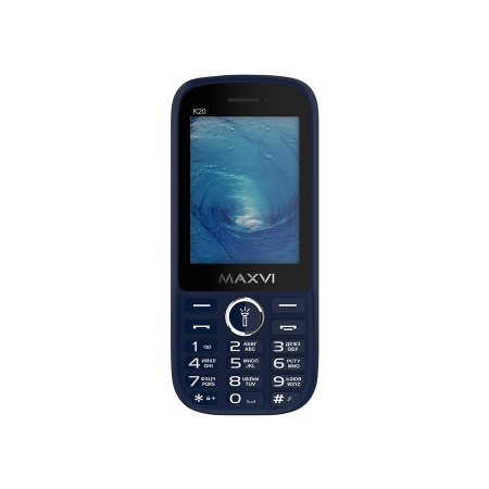 Сотовый Maxvi K20 Blue 2sim/2.8"/320*240/microSD/1.3МП/Bt/2500мАч/моноблок