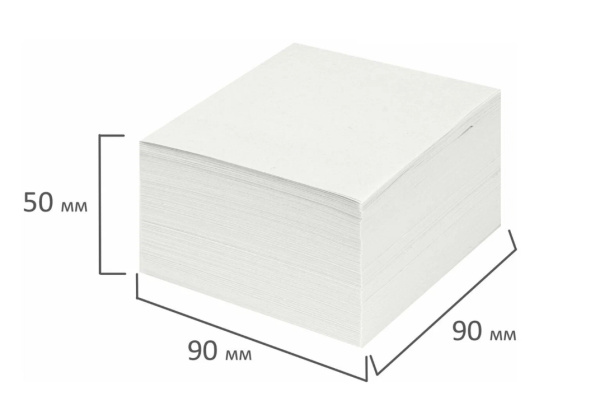 Блок для записей STAFF 9*9*5см. белый (126574)