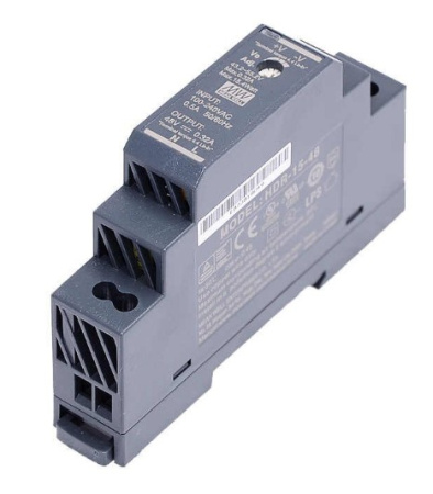 Блок питания на DIN рейку 48в,  0.3а, 17.5*90*54.5мм, Mean Well HDR-15-48