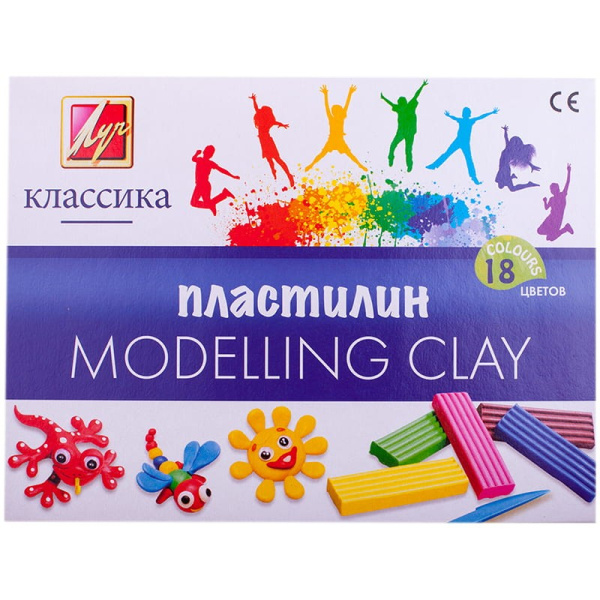 Пластилин 18цв. ЛУЧ "Классика" 360г. cо стеком (20С 1330-08)