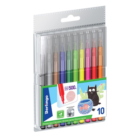 Фломастеры 10цв. BERLINGO "Жил-был кот" смываемые (WP00610)