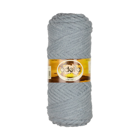 Пряжа ADELIA "MIMI" 100% полиэстер 1 шт. х 100 г 80 м ± 4 м №03 серый