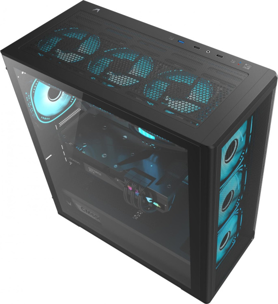 Корпус Formula Air Power G5 Plus черный без БП ATX 2xUSB2.0 audio bott PSU