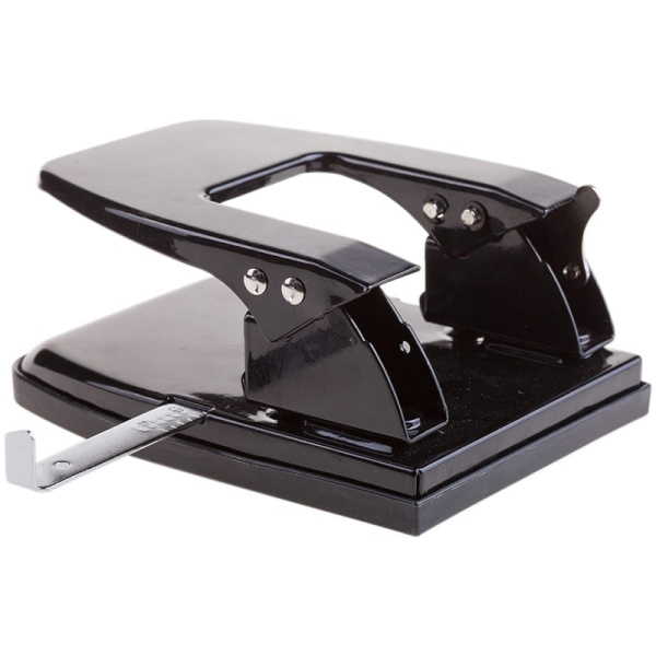 Дырокол OfficeSpace на 30 л, металлический, черный, с мет. линейкой P8714_1866BK/ 180178