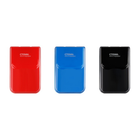 Скрепочница СТАММ, с крышкой, ассорти (ПС-31122)