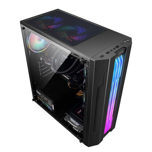 Корпус ALSEYE Корпус ALSEYE Auro 3.0-B Mini-ITX/Micro ATX/ATX, USB2.0*2+HD Audio+USB3.0*1, «H.D.D.(3.5»)*2pcs+S.S.D(2.5»)*2pcs, 354*185*413mm»