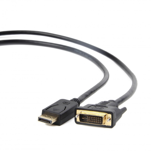 Кабель DisplayPort(m) - DVI(m)  1.0м Cablexpert, черный (CC-DPM-DVIM-1M)