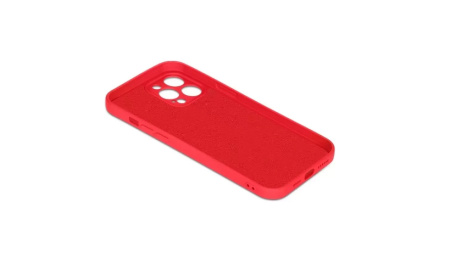 Чехол силиконовый с микрофиброй для iPhone 12 Pro MagSafe DF iMagnetcase-03 (red)