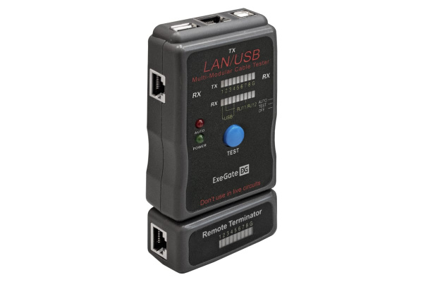 Тестер_кабеля ExeGate EX-T5448 для RJ-45/RJ-11/RJ-12/USB