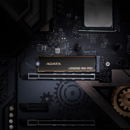 Твердотельный накопитель/ ADATA SSD LEGEND 900 PRO, 4000GB, M.2(22x80mm), NVMe 1.4, PCIe 4.0 x4, 3D NAND, R/W 7400/6500MB/s, IOPs н.д./н.д., TBW 2400, DWPD 0.3 (5 лет)