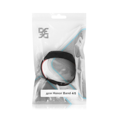 Ремешок спортивный силиконовый для Honor Band 4/5 DF hwSportband-01 (black/red)