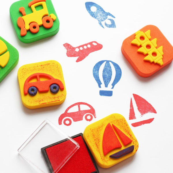 Набор штампиков для творчества Мульти-Пульти "Для мальчиков", 10шт., с чернилами ES_16361