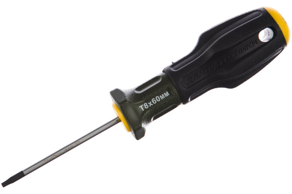 Отвертка Torx  T8 TR,  60мм, S2, 57..61HRC, трехкомпонентная рукоятка, Дело техники 726008