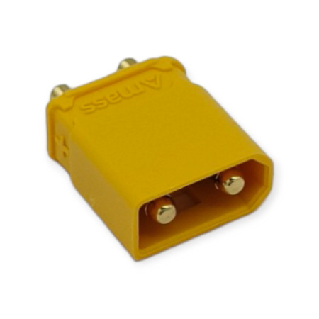 Разъем XT30AW-M, штекер, на плату 180градусов, влагозащитный, с защёлкой, DC 500V, 30A