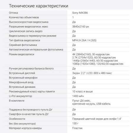 Экшн-камера Digma DiCam 970 1xCMOS 12Mpix черный