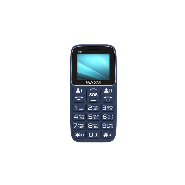 Сотовый Maxvi B110 Blue 2sim/1.77"/160*128/microSD/Bt/1000мАч/моноблок