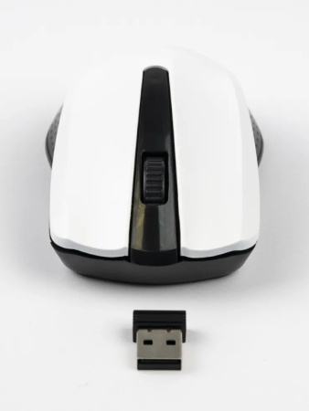 Мышь беспроводная Perfeo Rainbow оптическая, 1000dpi, радиус до 15м, White/Black (PF_3435)