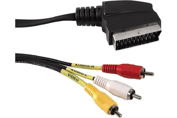 Кабель(шнур) соединительный SCART(m)-3RCA(m), 1.5м, Pro Legend PL1109