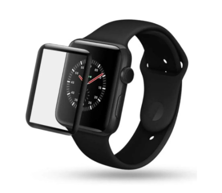 Защитное стекло для Apple Watch (38mm) Zibelino 3D (ZTG-3D-APPL-WH-38-BLK) (black)