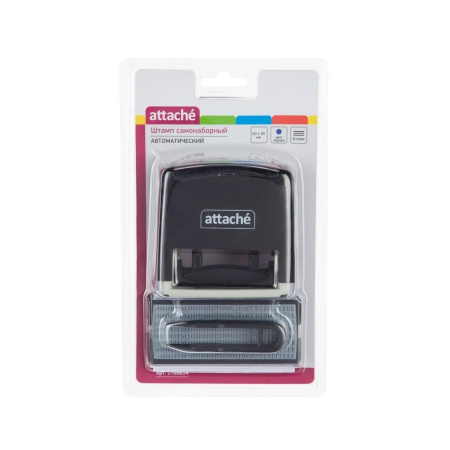 Штамп самонаборный 8стр. Attache, 60*40мм (1766854)