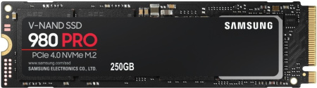 SSD-накопитель M.2 250Гб Samsung 980 PRO [MZ-V8P250BW](Samsung Elpis,V-NAND 3-bit MLC,NVMe,6400/2700