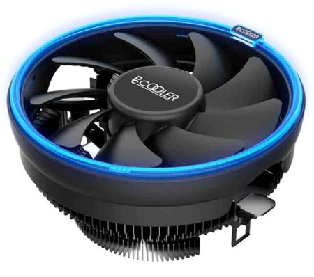 Кулер S115х/775/AMx/FMx/AM4 PCCooler E126MB (92W,120mm,PWM,1000-1800rpm,Al,Blue led)