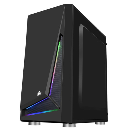 Корпус mATX Б_БП 1STPLAYER RAINBOW R2 (USB3.0, Audio, WN, RGB, черный)[R2-1R1]
