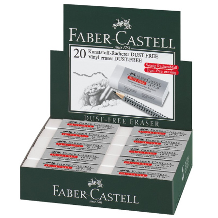 Ластик Faber-Castell "Dust Free" прямоугольный 62*21,5*11,5мм (187120)