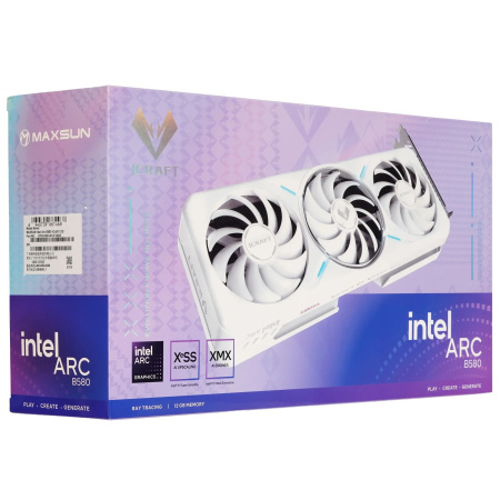 Видеокарта Intel ARC B580 MAXSUN 12Гб Milestone 12G GDDR6,192bit,HDMI,3DP (MAXSUN INTEL ARC B580 ICRAFT 12G) ret