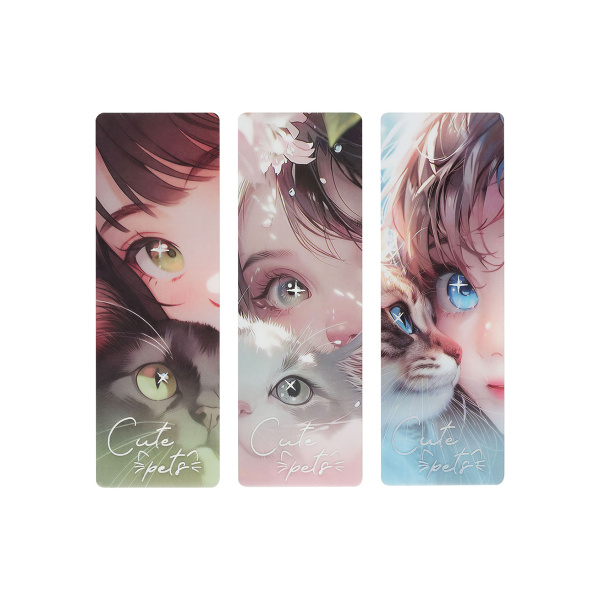 Закладки для книг 3шт., MESHU "Сute girl" (MS_63365)