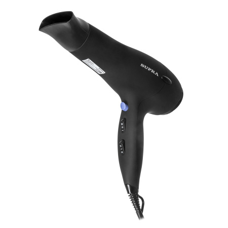 Фен Supra PHS-2204L Black 2200Вт, 3 режима, 1 насадка